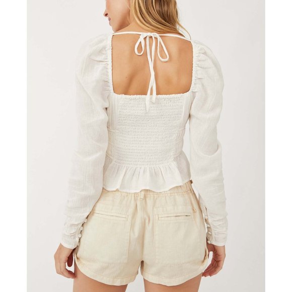 🎉LAST CHANCE🎉 NWT Free People Chloe Top / White - Picture 3 of 6